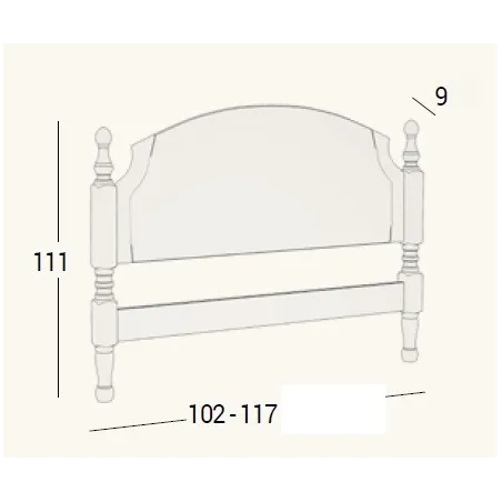 CABECERO PROVENZAL INDIVIDUAL ROMA