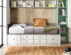 Cama nido con cuatro cajones y dos contenedores con sistemas de auto cierre 2