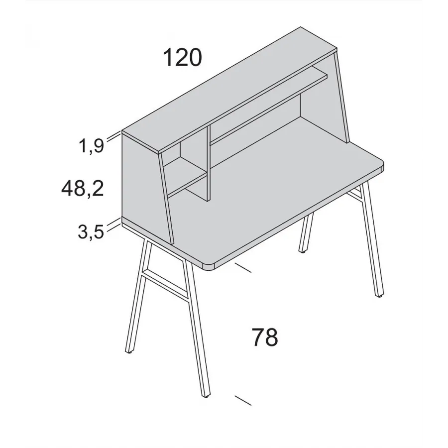Escritorio de diseño moderno 120 cm.