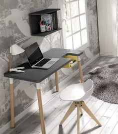 Escritorio con cubeta