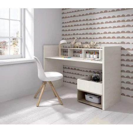 Composición armario y cuna convertible a dos camas nido