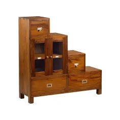Mueble escalera colonial madera mindi