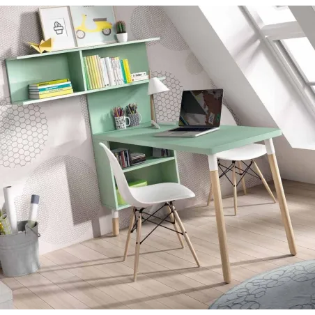 Dormitorio juvenil con escalera de cajones