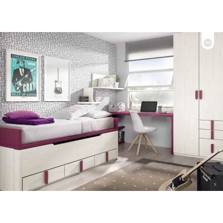 Habitacion juvenil con armario