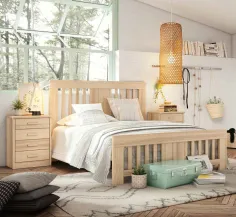 Cama Coral Barras colonial madera maciza 2