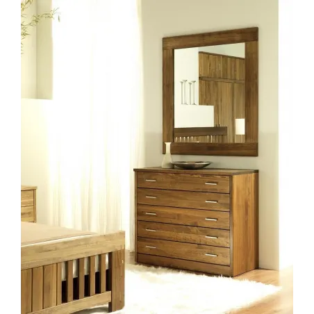 Cómoda 5 cajones modelo Nova madera de pino
