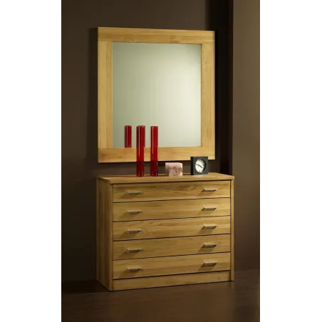 Cómoda 5 cajones modelo Nova madera de pino