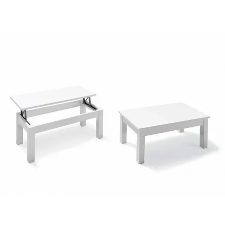 Mesa de centro elevable madera maciza