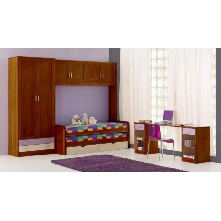 Juvenil moderno Nova con puente en madera de pino