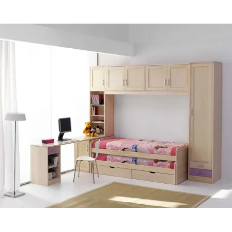 Juvenil moderno Nova con puente y arcón