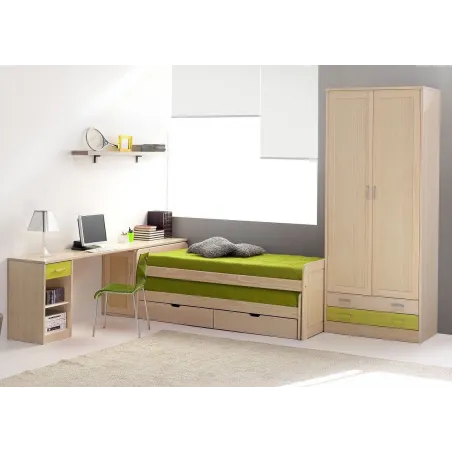 Juvenil moderno madera con armario