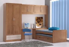 Dormitorio juvenil Teide con cama compacta madera