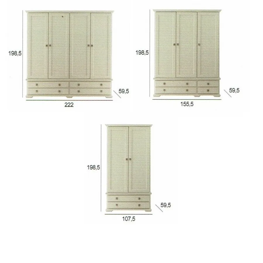 Armario Maya diseño clásico contemporáneo madera maciza