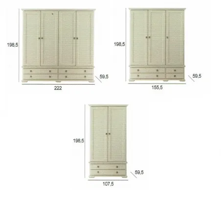 Armario Maya diseño clásico contemporáneo madera maciza