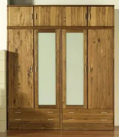 Armario Nova 4 puertas macizas con cristal y altillo 2