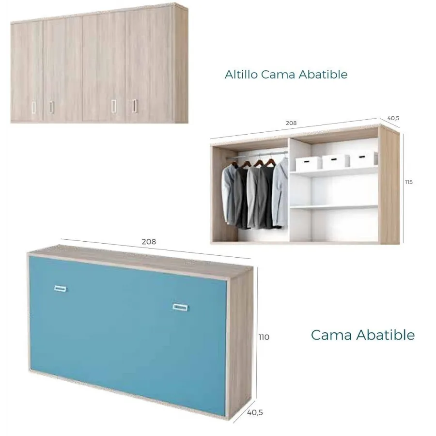Cama abatible con armario en la tienda de MuebleDescanso Málaga