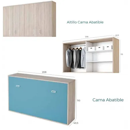 Cama abatible con armario en la tienda de MuebleDescanso Málaga