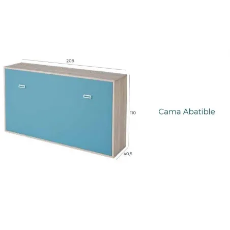 Cama abatible horizontal para colchón individual Mueble Descanso Málaga