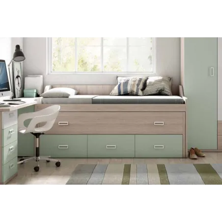 Cama compacta Lolipop con cajones gran capacidad