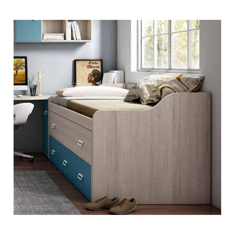 Cama compacta Lolipop con cajones gran capacidad