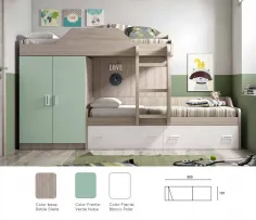 Cama tren con armario de oferta