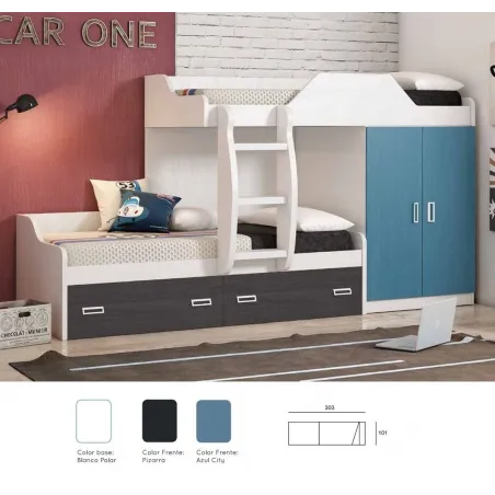 Cama tren con armario de oferta