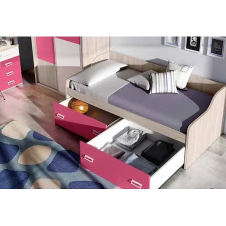 Cama nido con cajones