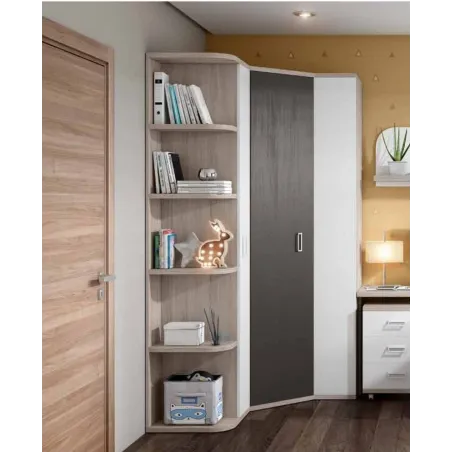 Armario rincón con terminal zapatero