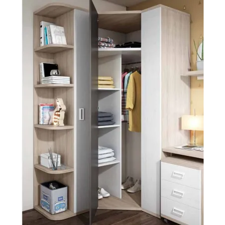 Armario rincón con terminal zapatero
