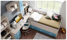Dormitorio juvenil Lollipop con cama compacta 2