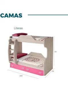 Litera 105x190 cm. moderna duradera de oferta 2