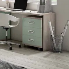 Mesita noche con cajones gran capacidad 2