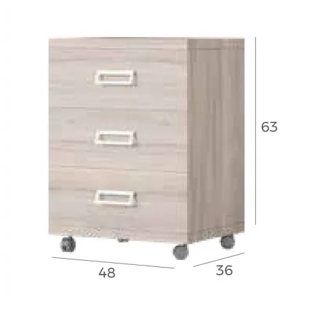 Mesita noche con cajones gran capacidad