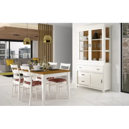 MESA COMEDOR EXTENSIBLE GRUPO SEYS AGUJADA