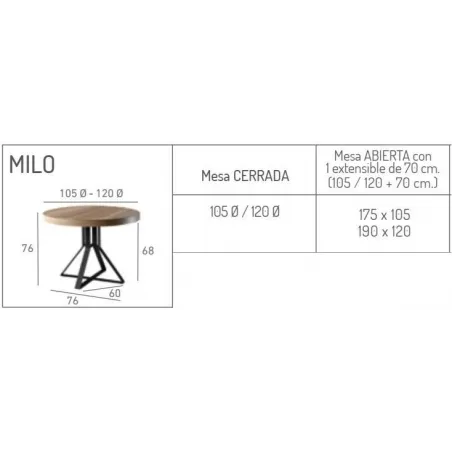 Mesa Milo 120 circular extensible