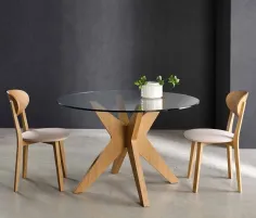 Mesa Roma fija tapa cristal multimedida