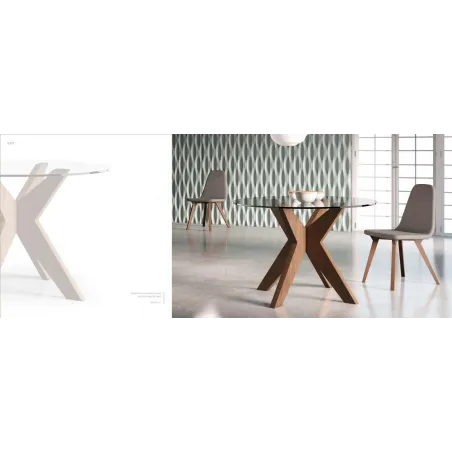 Mesa Roma fija tapa cristal multimedida