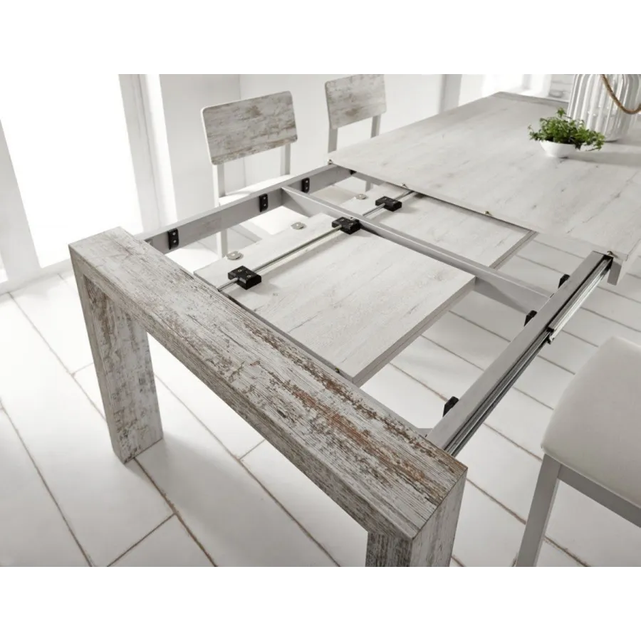 Mesa con doble extensible de carro Evora