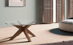 Centro Roma redonda tapa cristal multimedida