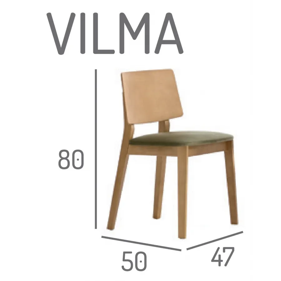 Silla respaldo bajo Vilma
