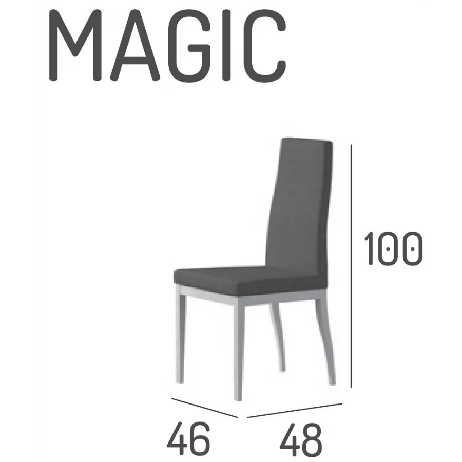 Silla moderna tapizada Magic