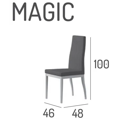 Silla moderna tapizada Magic