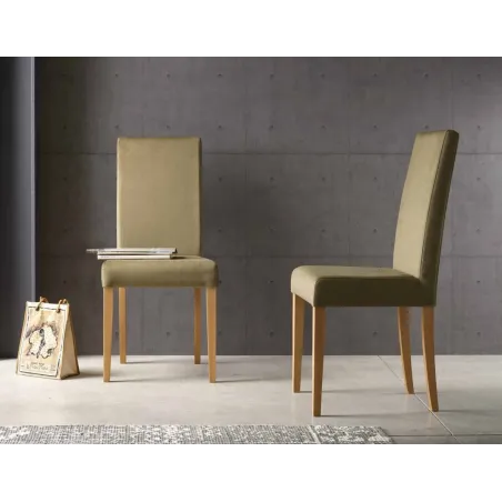 Silla tapizada pata recta Venus