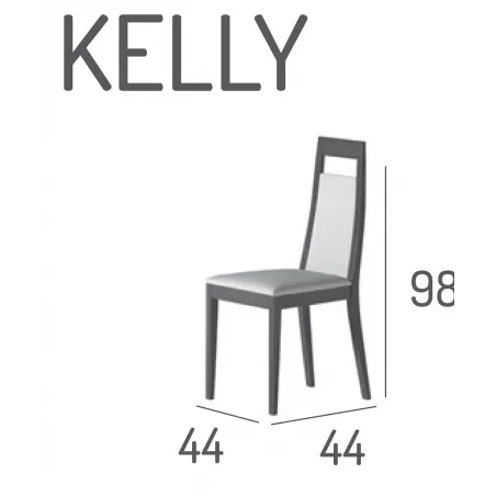 Silla tapizada con asa Kelly