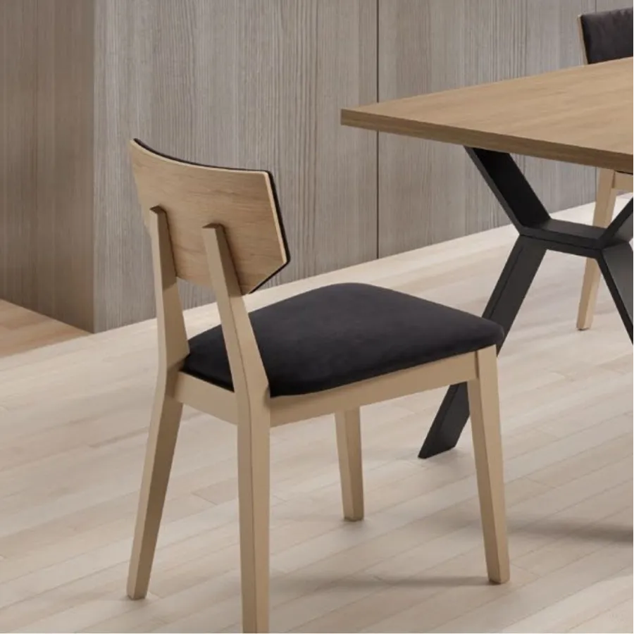 Silla Domus en madera de haya personalizable