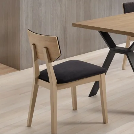 Silla Domus en madera de haya personalizable