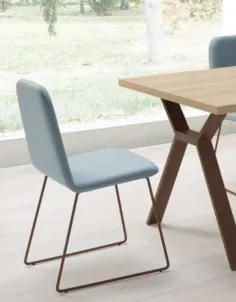 Silla Turín tapizada con bastidor metálico 2