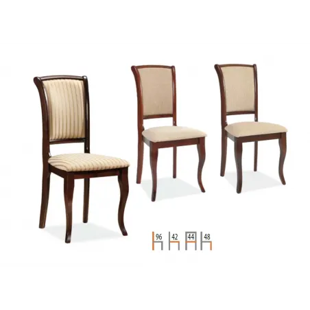 silla tapizada de diseño neoclásico en Mueblesguadalhorce.es