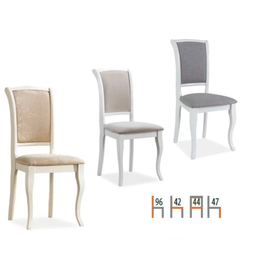 silla tapizada de diseño neoclásico en Mueblesguadalhorce.es