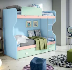 LITERA CON CAJONES DE RUEDAS